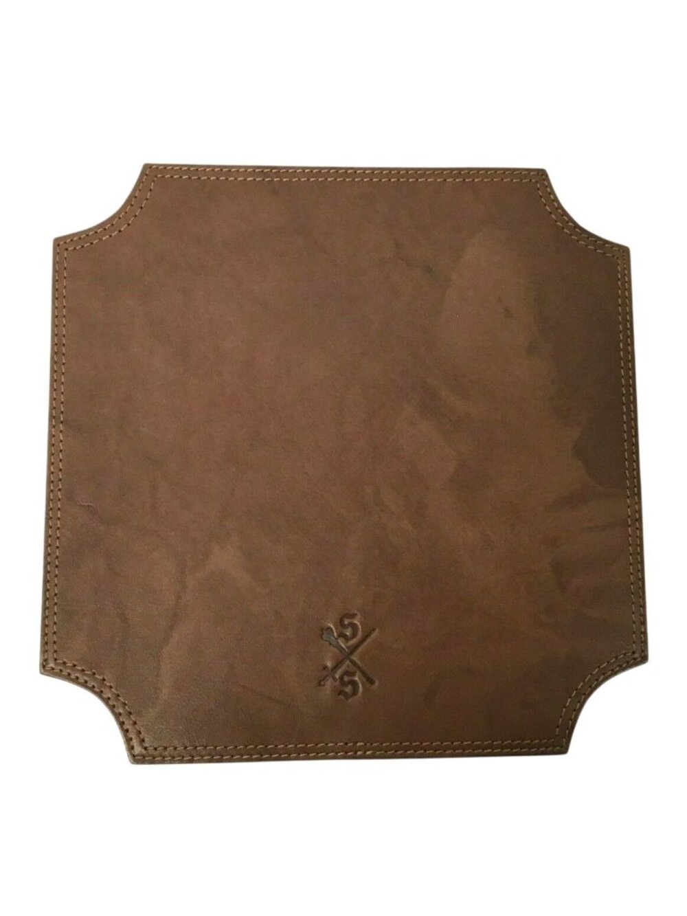 Leather Thin Profile Sword and Scepter Mouse Pad with Rubber Backing